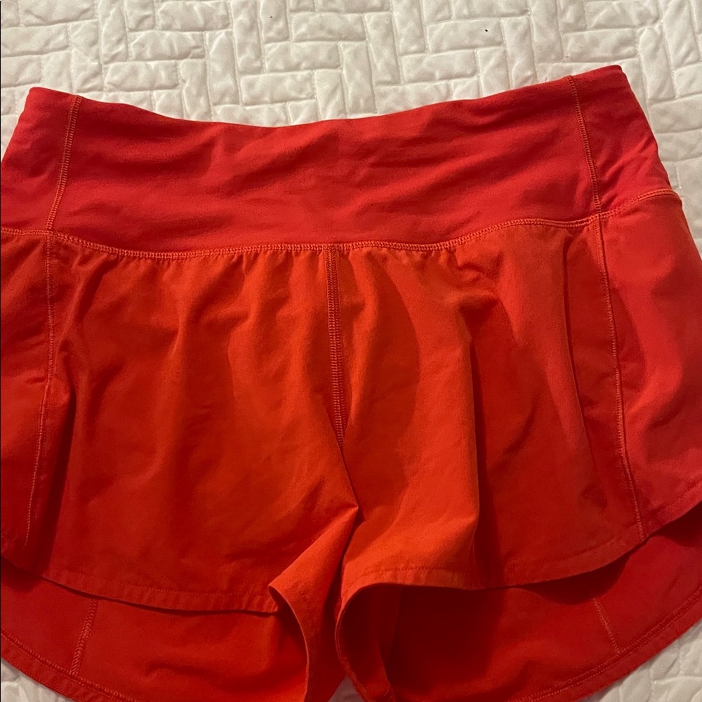 lululemon athletica Vibrant Red Athletic Shorts